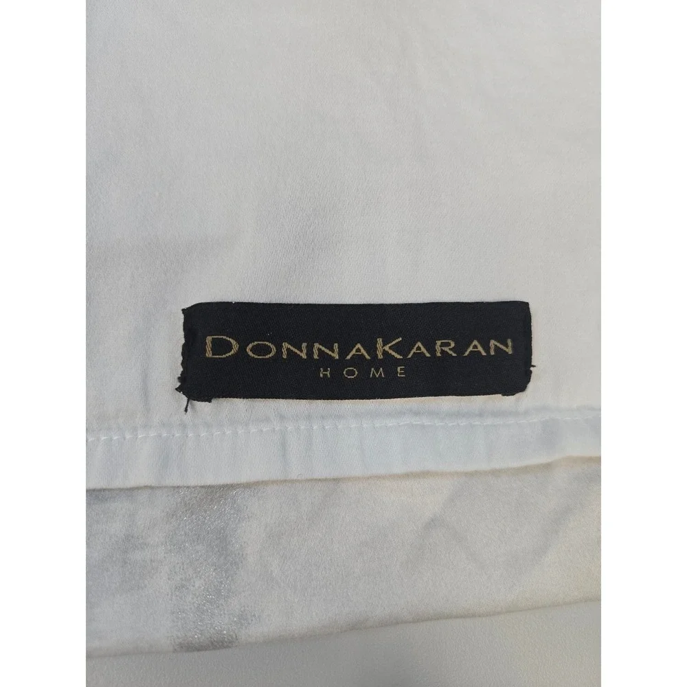 Donna‎ Karan Home White Grey Watercolor Stripe Standard Pillowcase Set of 2
